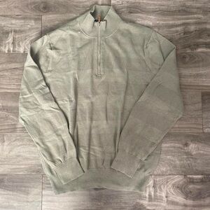 Brooks Brothers Sage Zip-Up Sweater